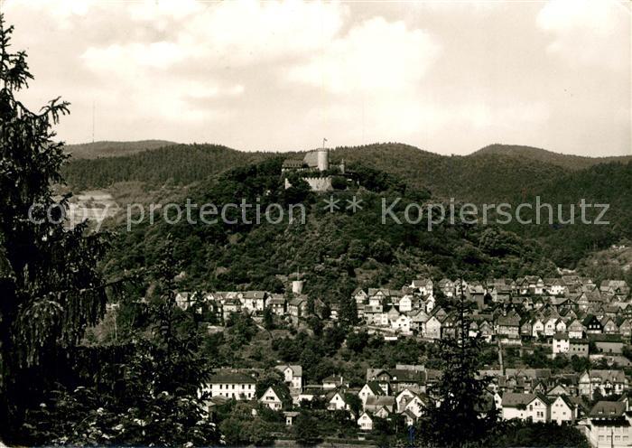 Gladenbach Lahn Hessen Stadtpanorama mit Blick zum Schloss Luftkurort