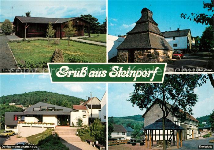 Steinperf Eiloh Schutzhuette 700 Jahre altes Backhaus Dorfplatz Gemeinschaftshau