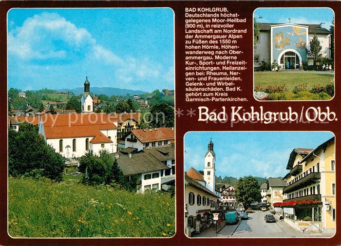 Bad Kohlgrub Kirche Moor Heilbad Strassenpartie