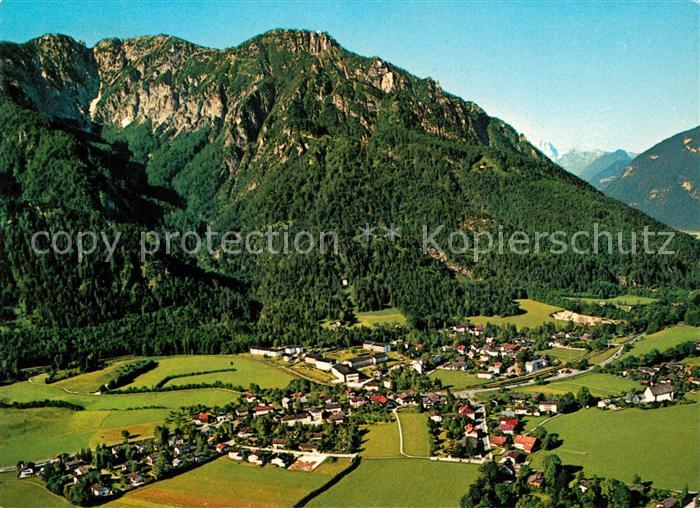 Bayerisch Gmain mit Predigtstuhl Berchtesgadener Alpen Fliegeraufnahme