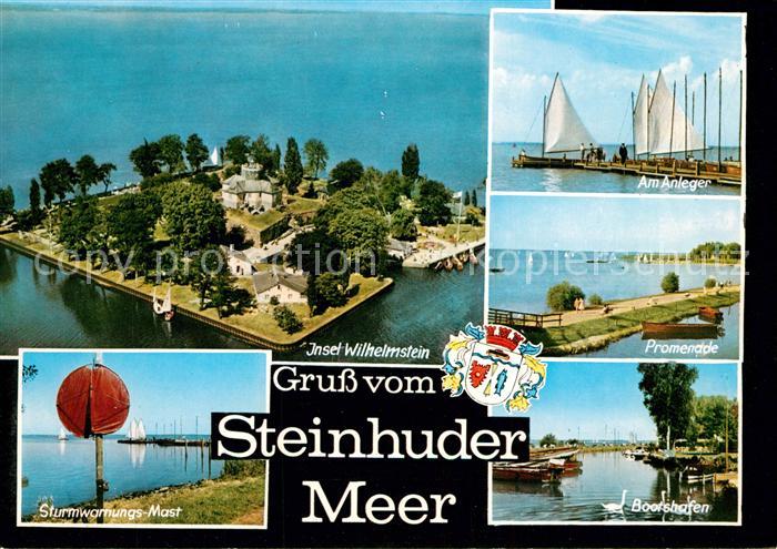 Steinhuder Meer Insel Wilhelmstein Fliegeraufnahme Sturmwarnungsmast Anleger Pro