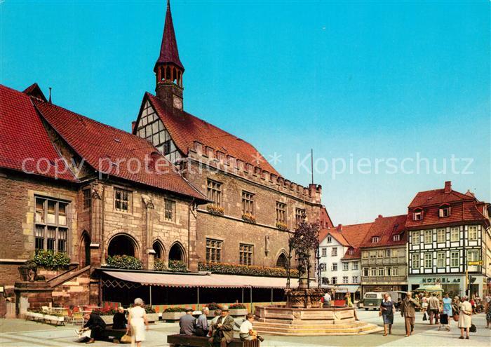 Goettingen Niedersachsen Marktplatz Brunnen Rathaus