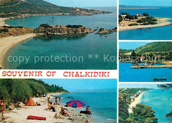 Chalkidiki Halkidiki Panorama Kueste Fliegeraufnahme Strand