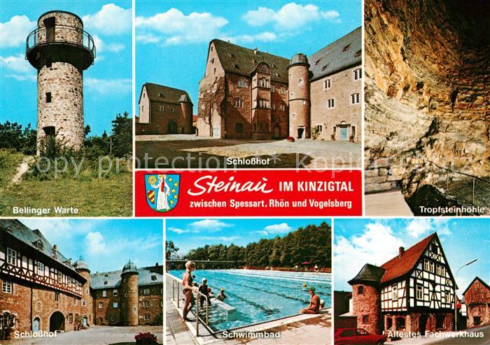 Steinau Strasse Bellinger Warte Schloss Hof Tropfsteinhoehle Schwimmbad aelteste