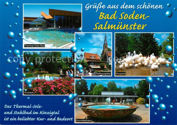 Bad Soden-Salmuenster Thermal Solebad Kurpark Rathausplatz Kurmittelhaus