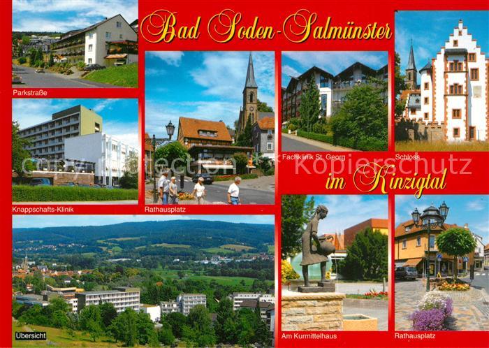 Bad Soden-Salmuenster Parkstrasse Klinik Rathausplatz Kirche Schloss Brunnen Lan