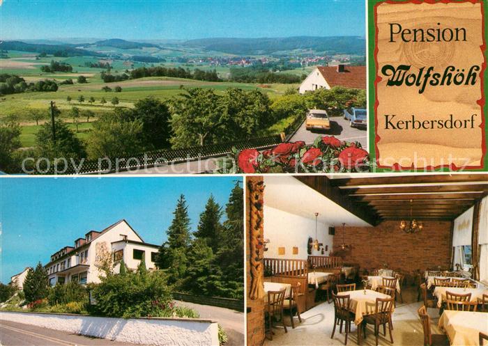 Kerbersdorf Pension Wolfshoeh Gaststaette Landschaftspanorama