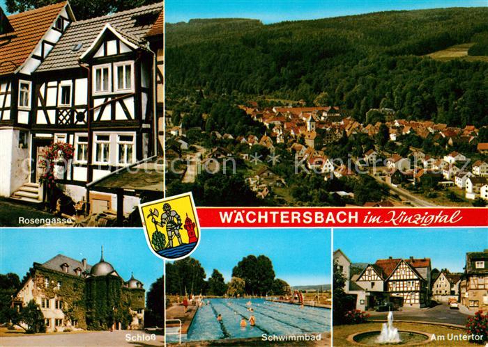 Waechtersbach Fachwerkhaus Rosengasse Schloss Schwimmbad Untertor Brunnen Wappen