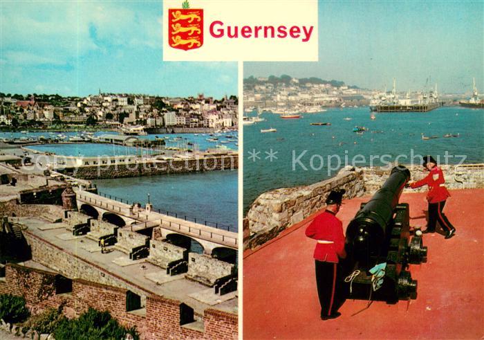 Guernsey Channel Islands Castle Cornet Ceremony of firing the cannon