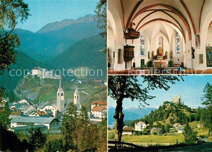 St Lorenzen Suedtirol Ortsansicht mit Pfarrkirche Michelsburg