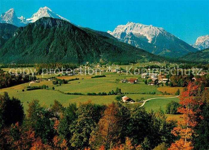 Schoenau Koenigssee Landschaftspanorama Watzmann Hochkalter Reiteralpe Berchtesg