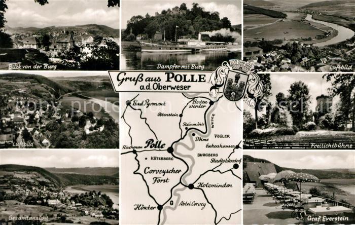 Polle Oberweser Freilichtbuehne Graf Everstein Fliegeraufnahme