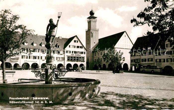FREUDENSTADT BW Brunnen Rathaus Marktplatz