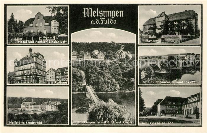 Melsungen Fulda Hotel Pension Lindenlust Schloss Rathaus Heilstaette Stadtwald