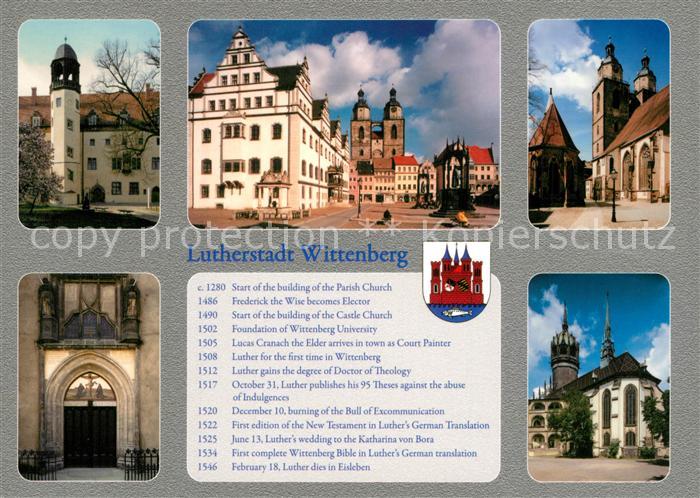 Wittenberg Lutherstadt Lutherhaus Marktplatz Stadtkirche Sankt Marien Thesentor