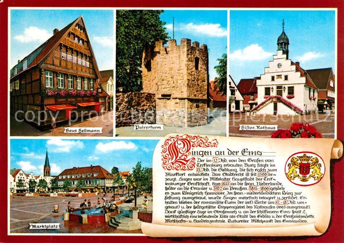 Lingen Ems Haus Hellmann Pulverturm Rathaus Marktplatz Chronik