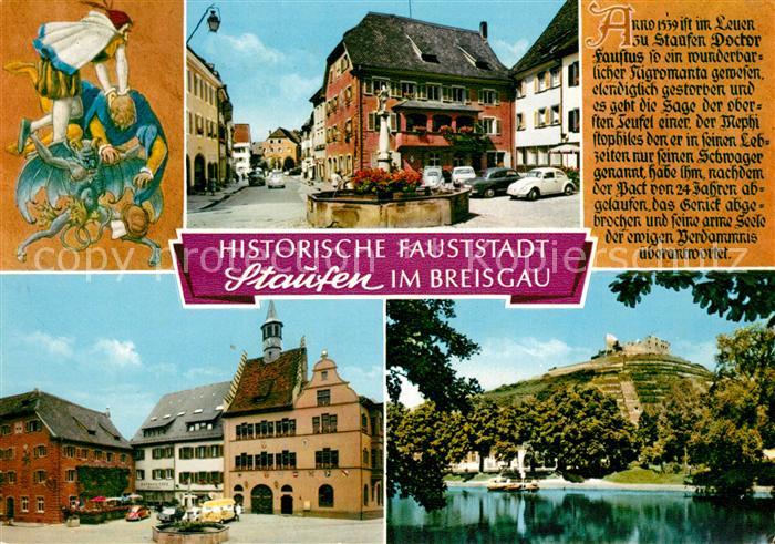Staufen Breisgau Brunnen Rathaus Burg Chronik