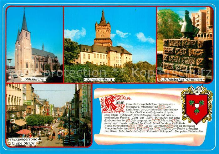 Kleve Stiftskirche Schwanenburg Schusterkes Brunnen Grosse Strasse Chronik