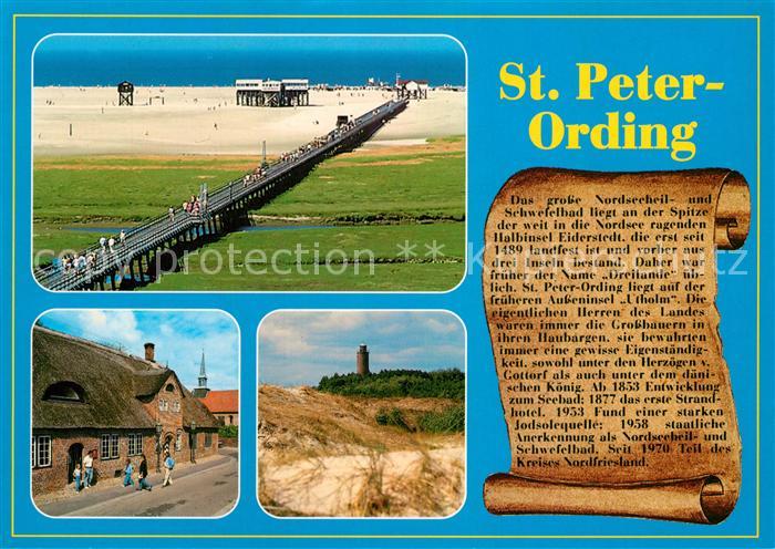 Peter-Ording St Seebruecke Duenen Leuchtturm Chronik