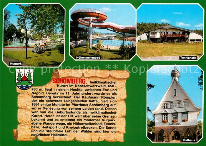 Schoemberg Schwarzwald Kurpark Hoehenwellenbad Tennishalle Rathaus Chronik