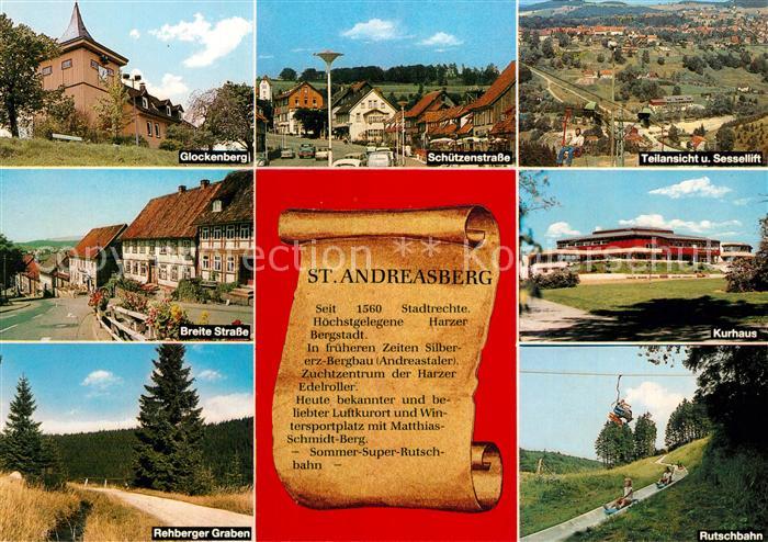 Andreasberg Harz St Glockenberg Schuetzenstrasse Rehberger Graben Rutschbahn Chr