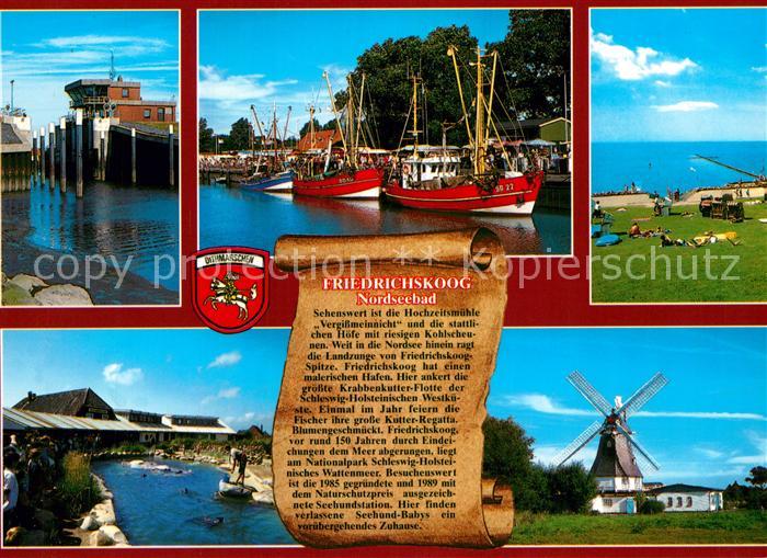 Friedrichskoog Nordseebad Hafen Muehle Chronik
