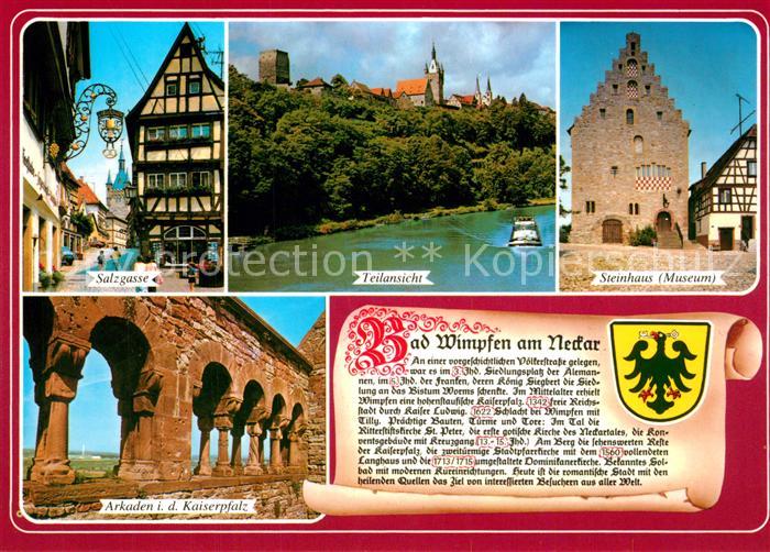 Bad Wimpfen Salzgasse Steinhaus Museum Arkaden Kaiserpfalz