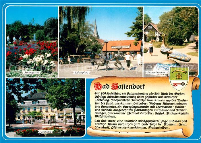 Sassendorf Bad Rosengarten Saelzerplatz Pfauenbrunnen Parkhotel Chronik
