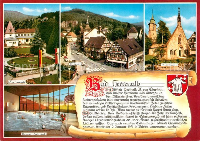 Herrenalb Bad Herrenalb Klosterruine Schwimmbad Zentrum Kurpark