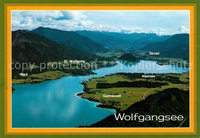 Wolfgangsee Fliegeraufnahme Panorama