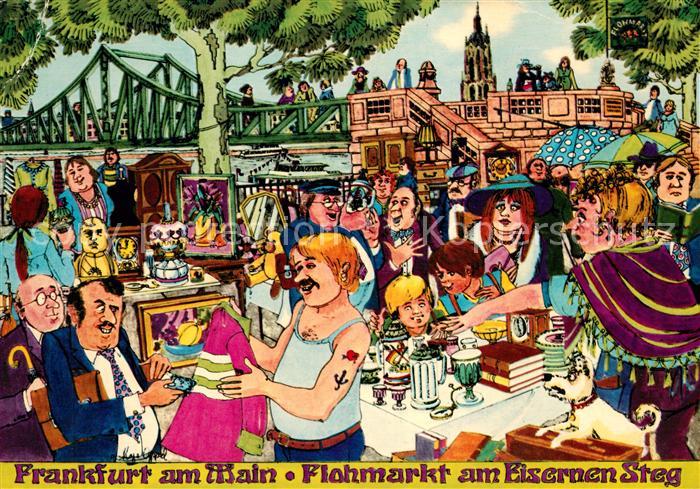 Frankfurt Main Flohmarkt Eisernen Steg