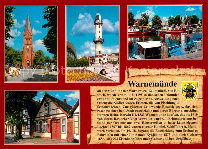Warnemuende Ostseebad Leuchtturm Alter Strom Kirche