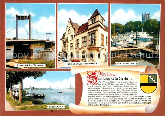 Homberg Niederrhein Rheinbruecke Ruhrort Hebeturm