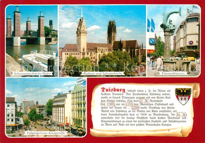 Duisburg Ruhr Schwanentorbruecke Hafen Koenigstrasse