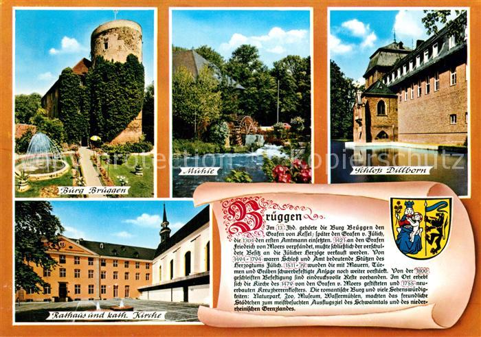 Brueggen Niederrhein Muehle Schloss Dillborn Rathaus