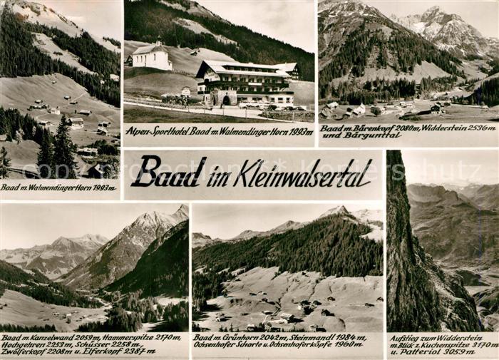 Baad Mittelberg Kleinwalsertal Gruenhorn Kanzelwand Walmerdinger Horn
