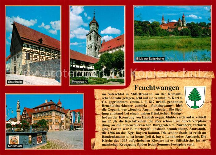 Feuchtwangen Stiftskirche Marktplatz Kreuzgang Stadthalle