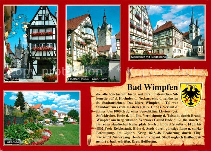 Wimpfen Bad Marktplatz Birkensee Elsaesser Haus Blauer Turm