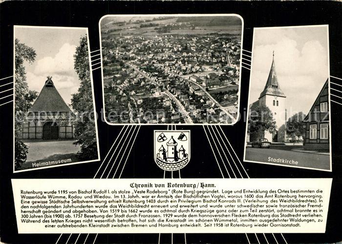 Rotenburg Wuemme Fliegeraufnahme Stadtkirche Heimatmuseum