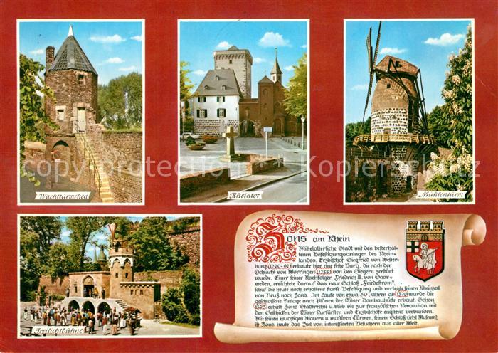 Zons Rhein NRW Rheintor Muehlenturm Freilichtbuehne