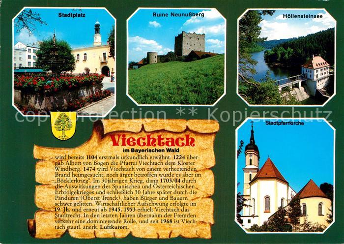 Viechtach Bayerischer Wald Stadtplatz Ruine Neunussberg Hoellensteinsee Stadtpfa