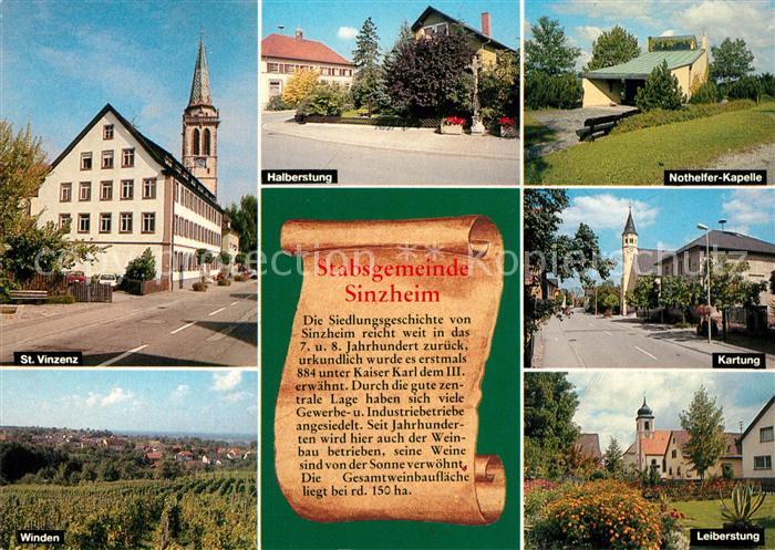 Sinzheim Sankt Vinzenz Halberstung Nothelfer Kapelle Leiberstung Kartung Chronik