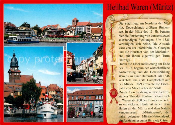 Waren Mueritz Hafen Stadtansichten  Chronik