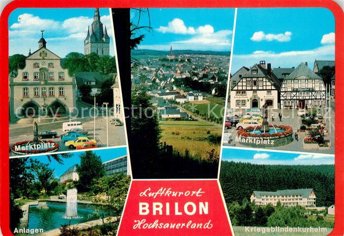 Brilon Marktplatz Stadtblick Marktbrunnen Anlagen Kriegsblindenheim