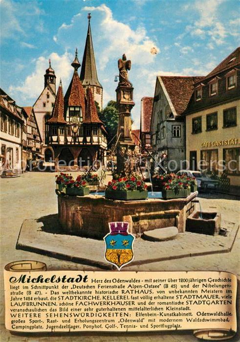 Michelstadt Stadtkirche Marktbrunnen