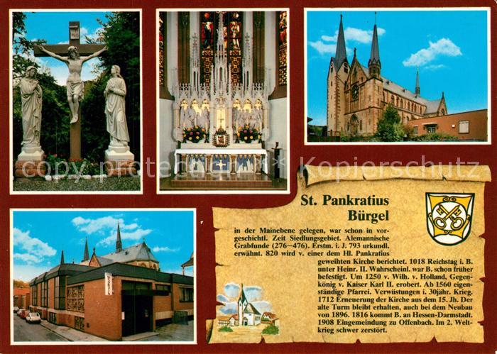 Buergel Offenbach Kath Pfarrkirche St Pankratius Hochaltar Kreuzigungsgruppe Gem