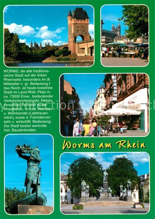 Worms Rhein Baudenkmaeler Marktplatz Fussgaengerzone