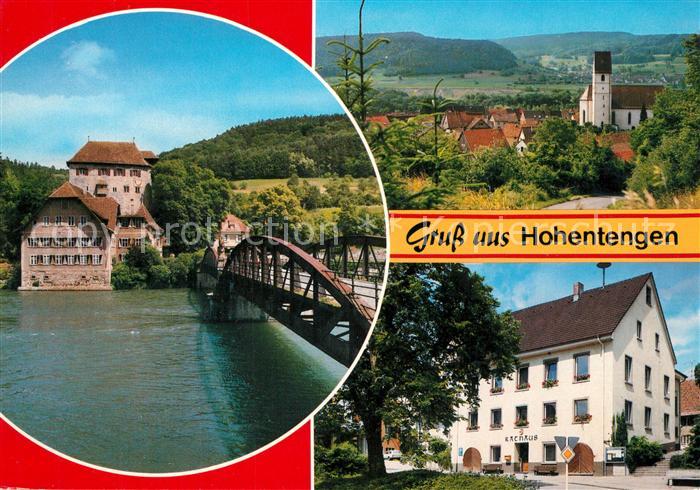 Hohentengen Hochrhein Rheinbruecke Kirche Rathaus