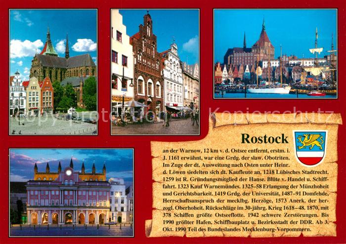 Rostock St Marien Kroepeliner Strasse Hafen Rathaus