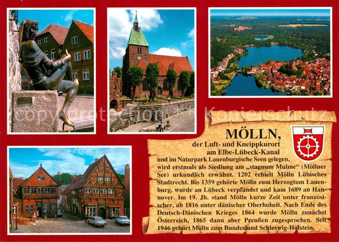 Moelln Lauenburg Till Eulenspiegel St Nicolai Luftperspektive Historische Fassad